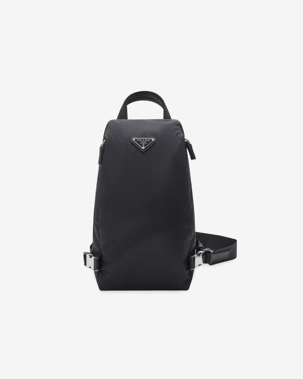 Prada - Men's Re-Nylon And Saffiano Leather Backpack - (Black)