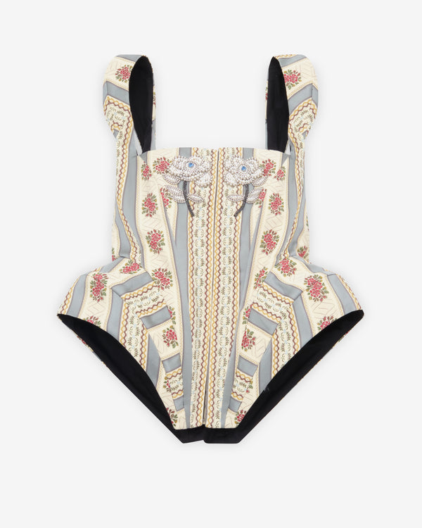 Chopova Lowena - Women's Corset Top - (Blue/Multi)