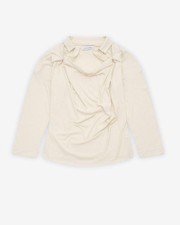 Kiko Kostadinov - Men's Iskar Draped Shirt - (Ivory)