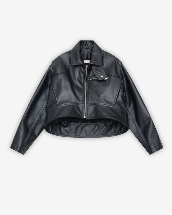 JW Anderson - Women's Tipped Hem Cropped Biker Jacket - (Black)