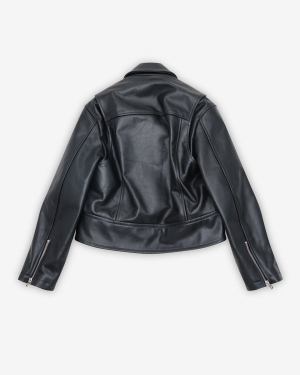 JW Anderson - Women's Tipped Hem Cropped Biker Jacket - (Black)