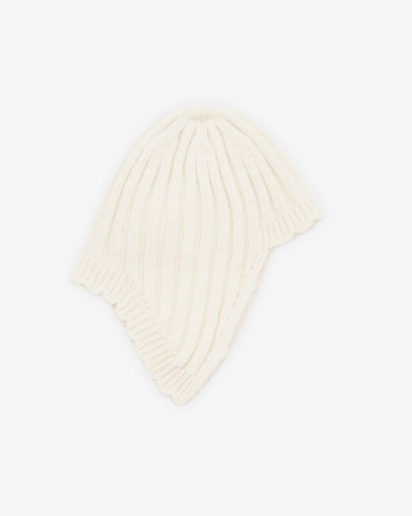 Tao - Women's Ribbed Wool Cap - (Off White)