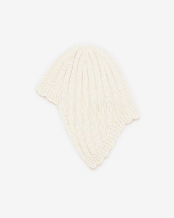 Tao - Women's Ribbed Wool Cap - (Off White)