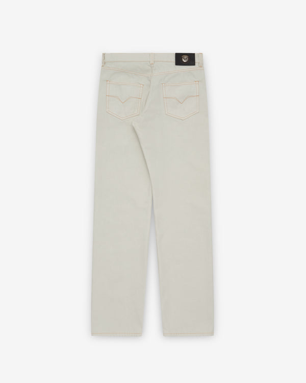 Versace - Women's Embroidered Straight Jeans - (Off White)