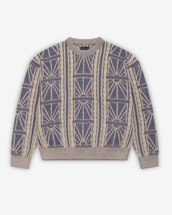 Rassvet - Men's Aran Crewneck - (Blue)