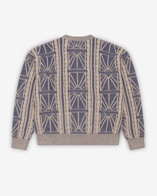 Rassvet - Men's Aran Crewneck - (Blue)
