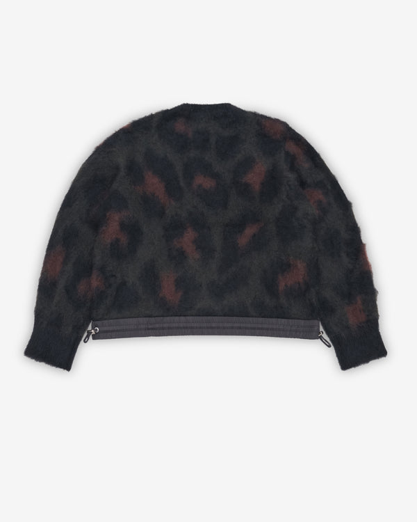 Sacai - Women's Leopard Mohair Knit Pullover - (Khaki)
