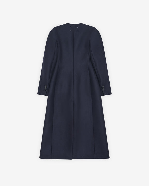 Maison Margiela - Women's Collarless Coat - (Navy Blue)