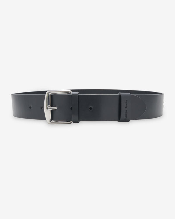 Simone Rocha - Men's Embellished Leather Belt - (Black/Pearl)
