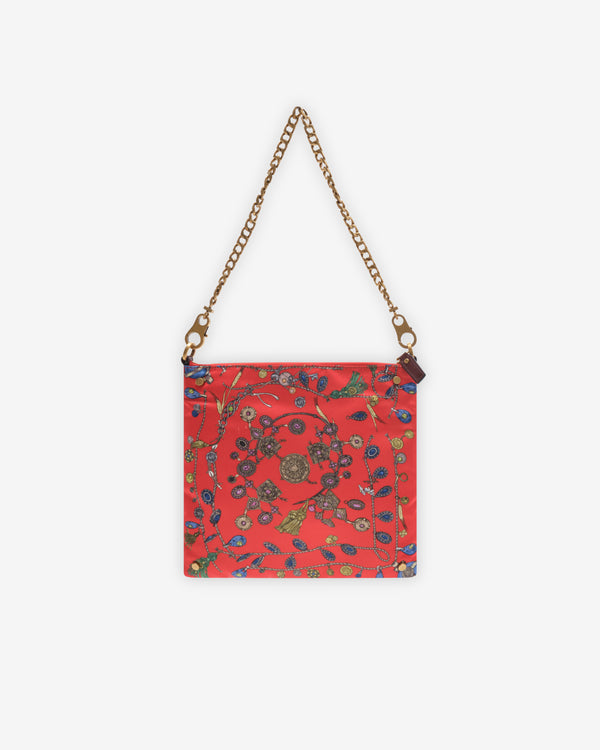 Versace - Women's Cabine Printed Duchesse Shoulder Bag - (Vintage Red)
