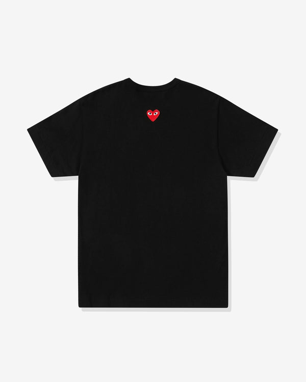 Play - Unisex Back Red Heart T-Shirt - (Black)