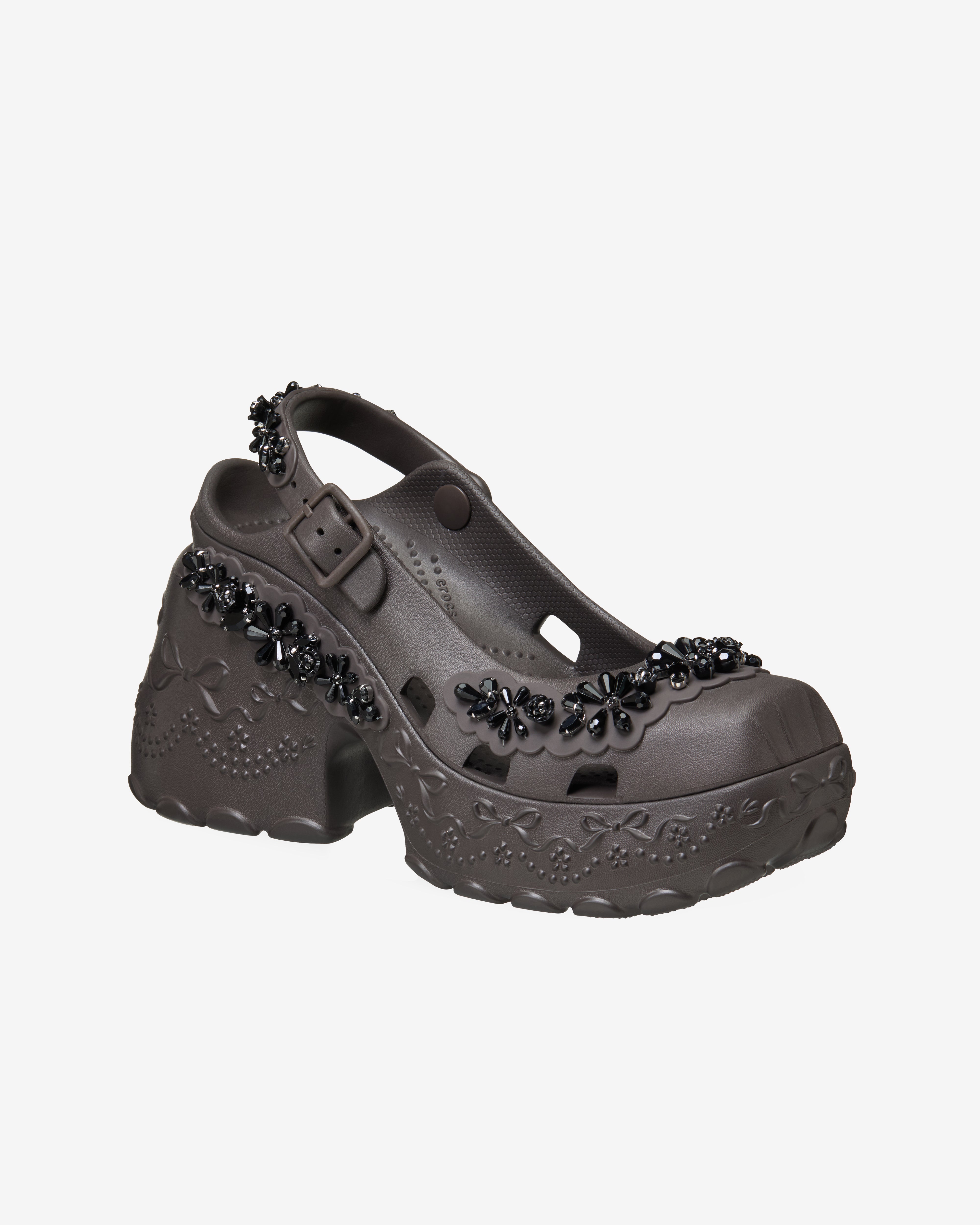 靴 SIMONE ROCHA X CROCS Ballerina Platform Simone Rocha: Crocs Ballerina Platforms (Espresso) | DSMNY E-SHOP