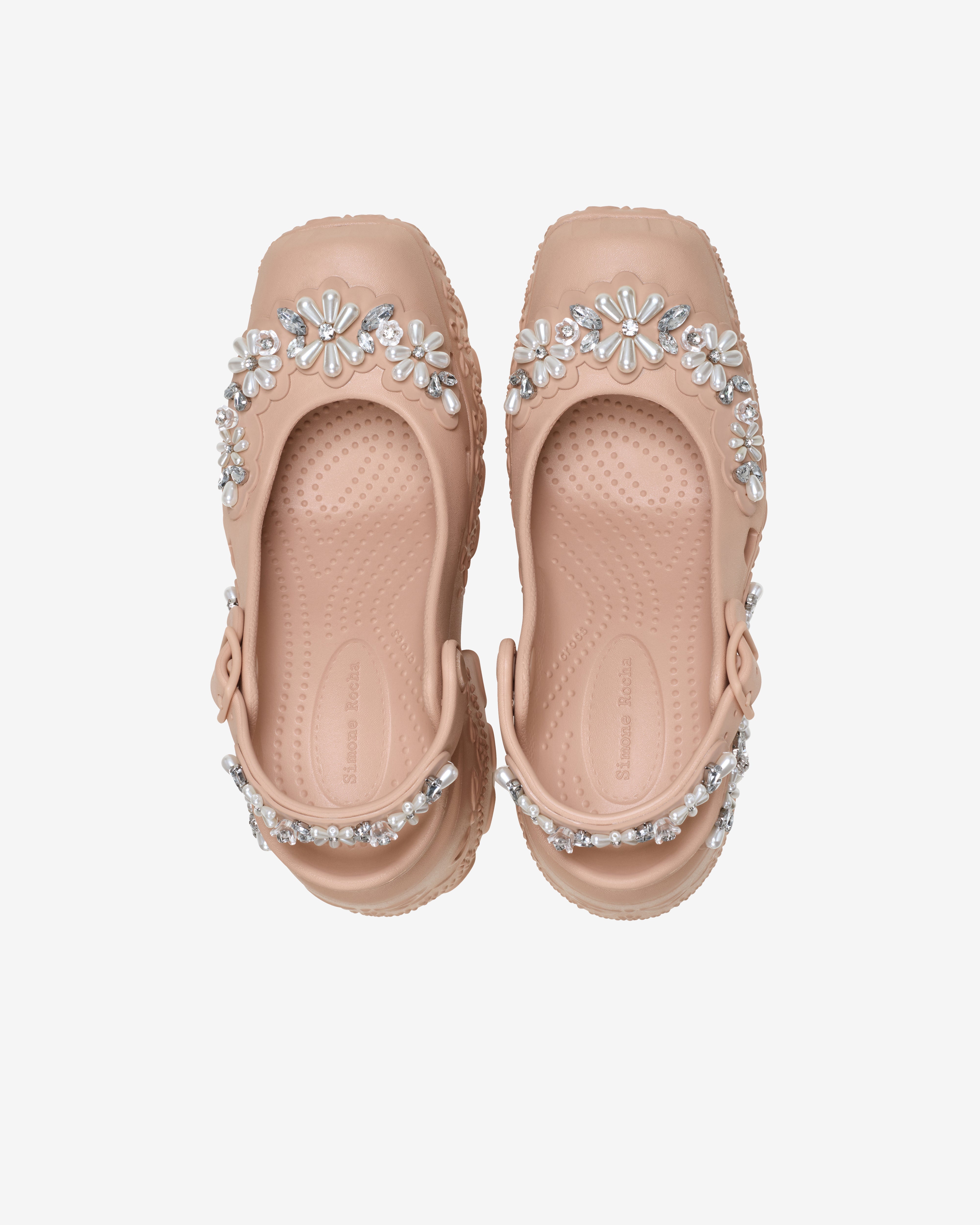 Simone Rocha: Crocs Ballerina Platforms (Pink Caramel) | DSMNY E-SHOP