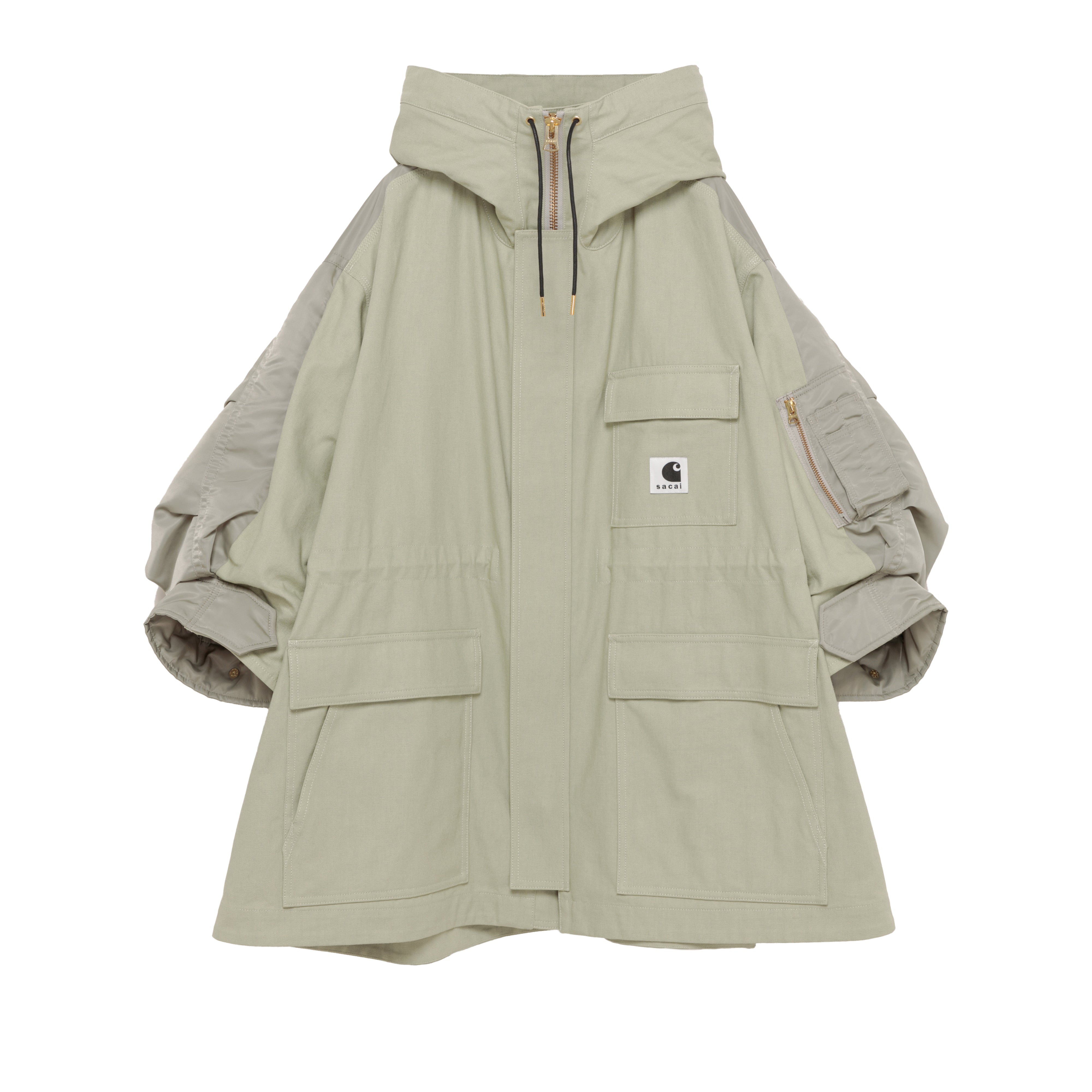 sacai - Women's Carhartt WIP Duck x Nylon Twill Coat - (Khaki