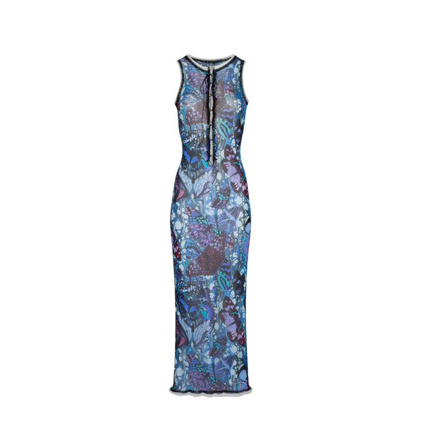 Jean Paul Gaultier - Women's Mesh Dress - (Blue/Multi)