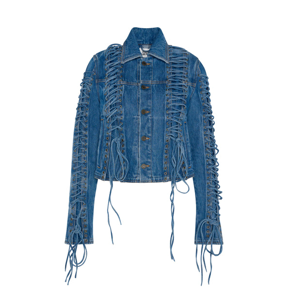 Jean Paul Gaultier - Women's Denim Jacket - (Vintage Blue)