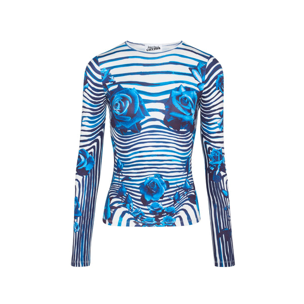 Jean Paul Gaultier - Women's Jersey Top - (White/Navy)