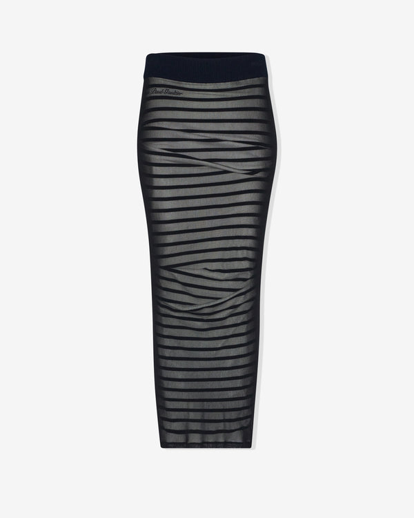 Jean Paul Gaultier - Women's Ribbed Mariniere Long Skirt - (Navy/White)