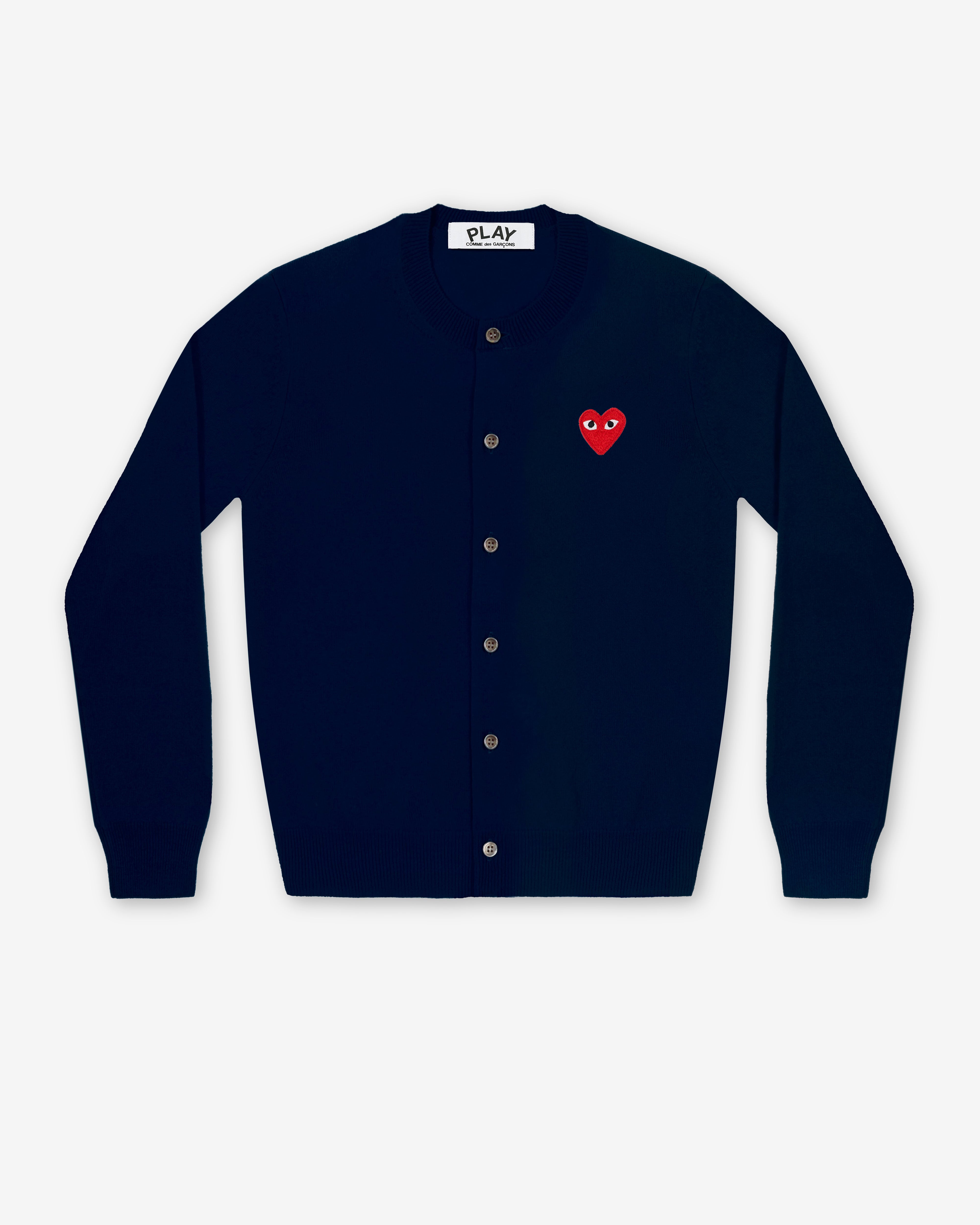 Embroidered Cardigan Comme Des Garcons Play Mens Cardigan Play