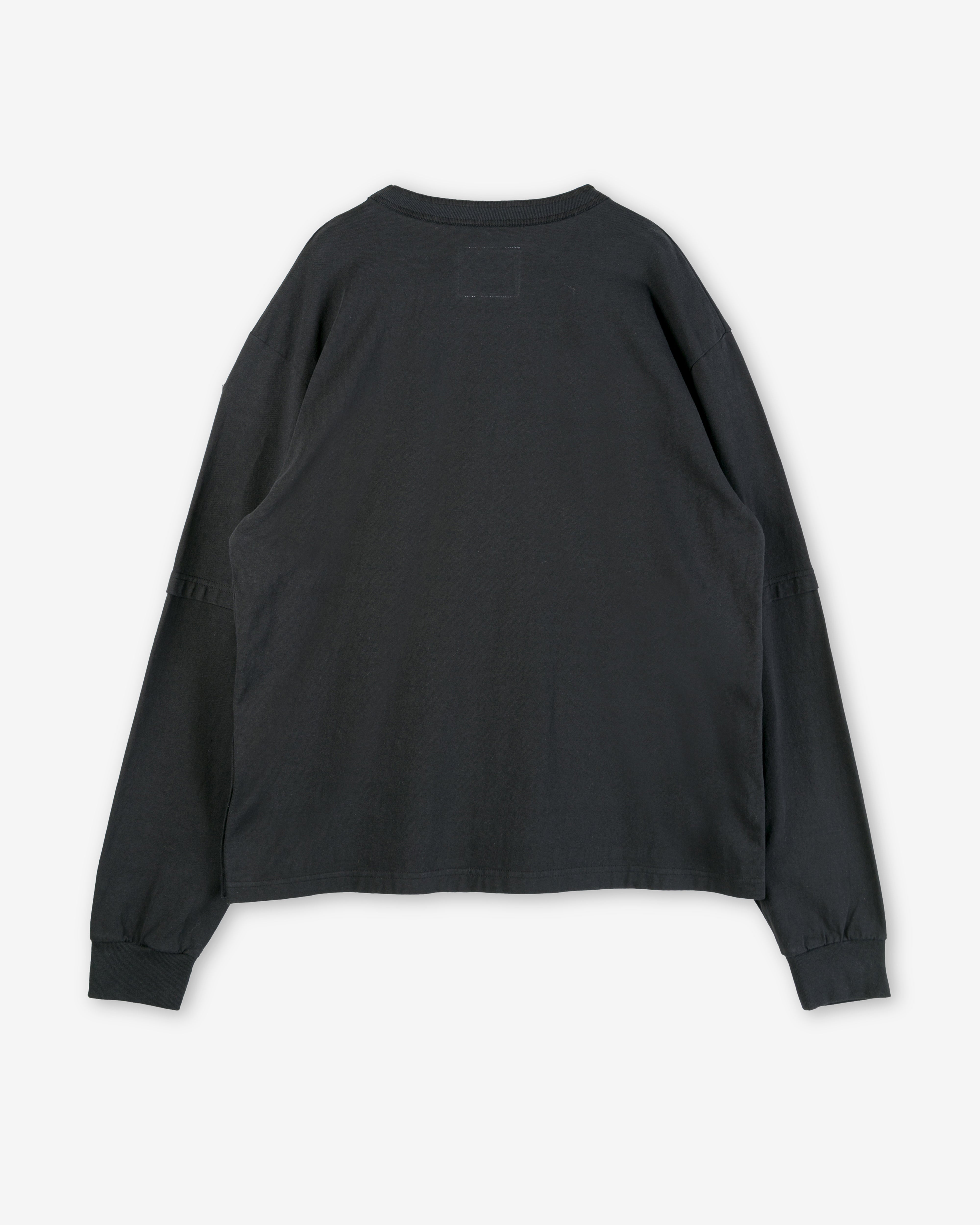トップス Sacai Carhartt WIP L/S T-Shirt BLACK 4 SACAI WIP Cotton Jersey L/S T-Shirt by Sacai x Carhartt