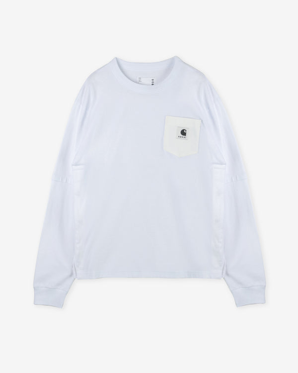 Sacai - Men's Carhartt WIP Jersey L/S T-Shirt - (White)