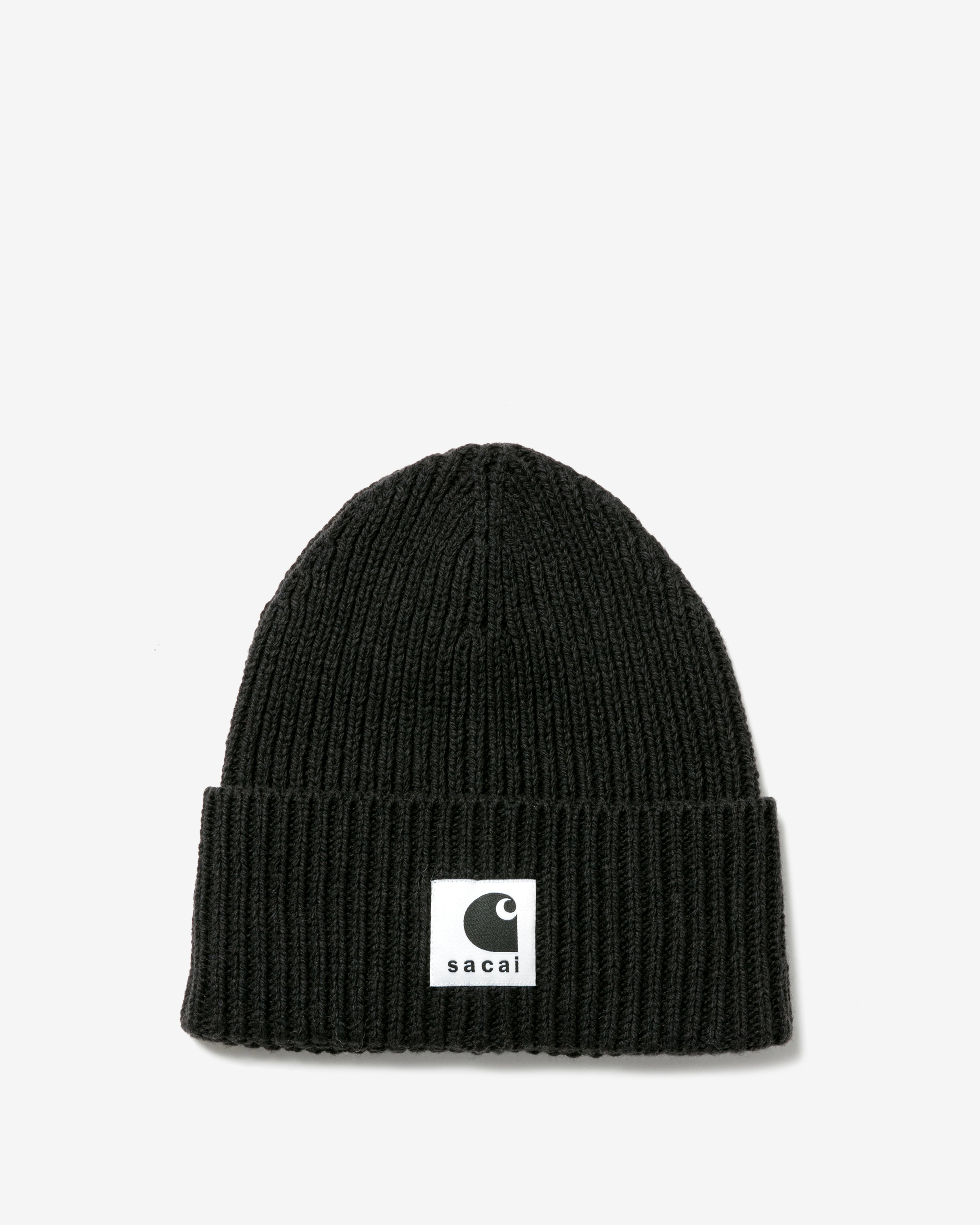 Sacai: Men's Carhartt WIP Wool Knit Beanie (Black) | DSMNY E-SHOP