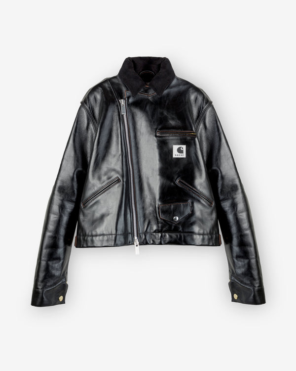Sacai - Women's Carhartt WIP Leather Jacket - (Black)