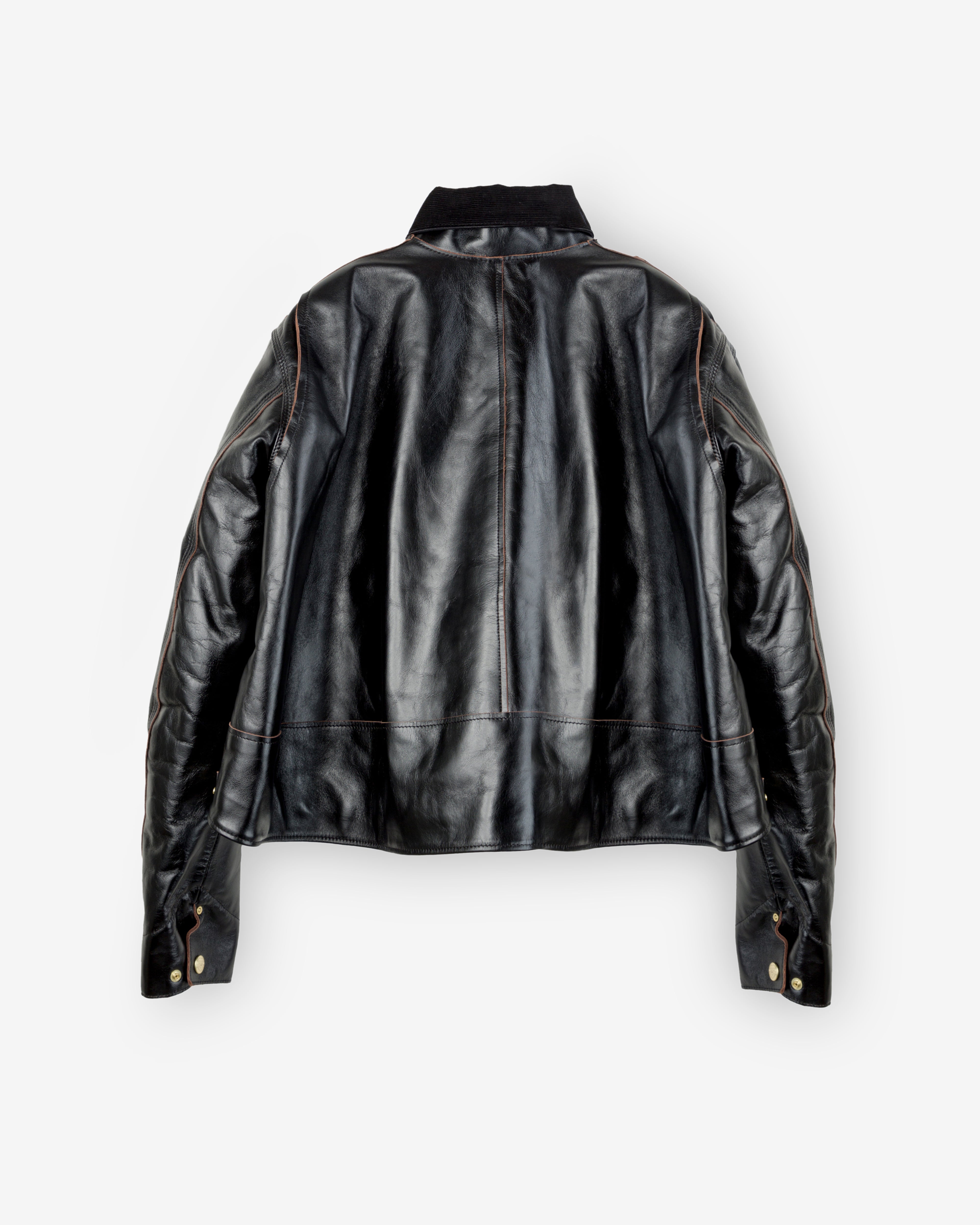 Sacai: Women's Carhartt WIP Leather Jacket (Black) | DSMNY E-SHOP
