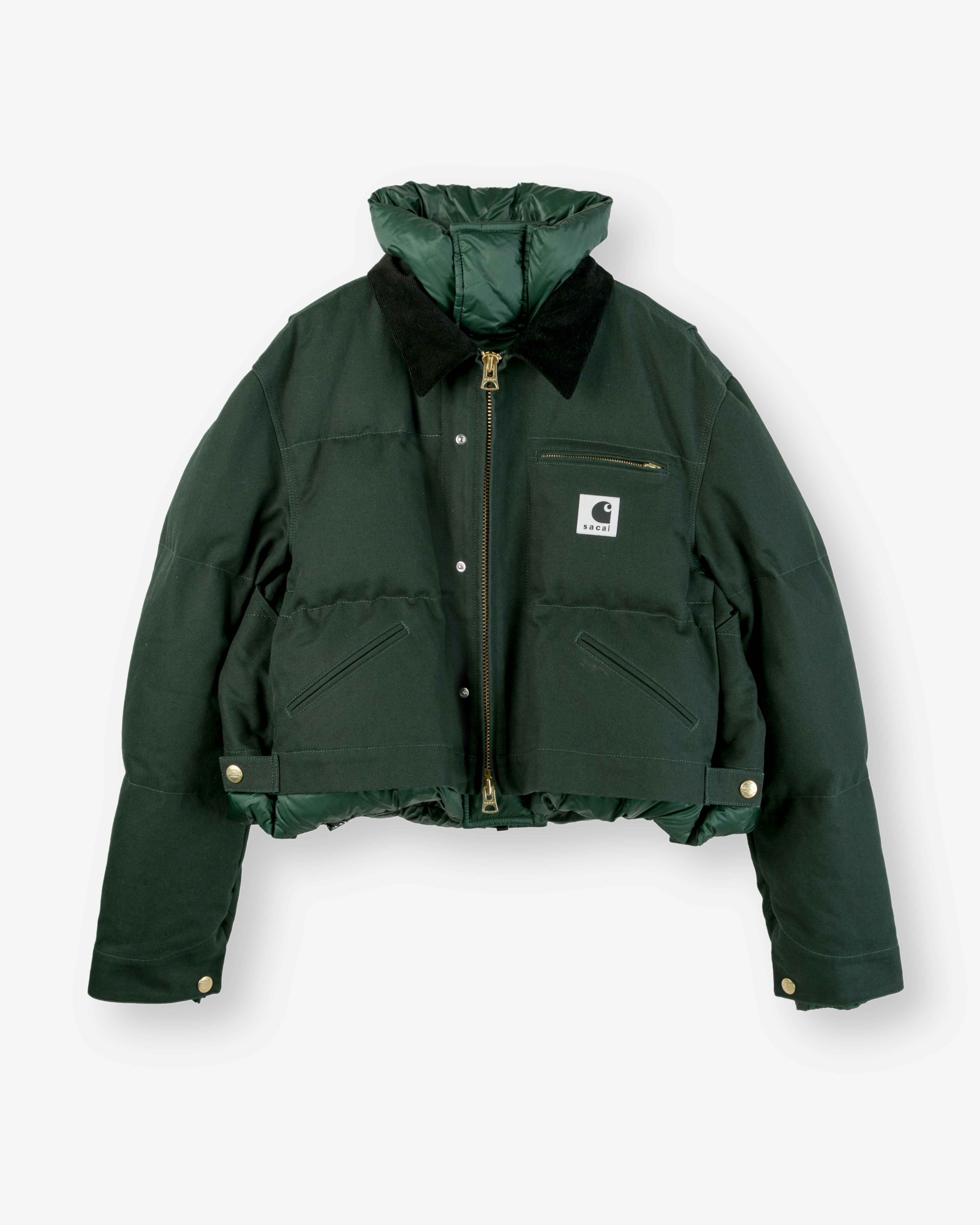 sacaixCarhartt womens Canvas Parka新品未使用 Sacai: Women's Carhartt WIP Canvas Puffer Jacket (Green
