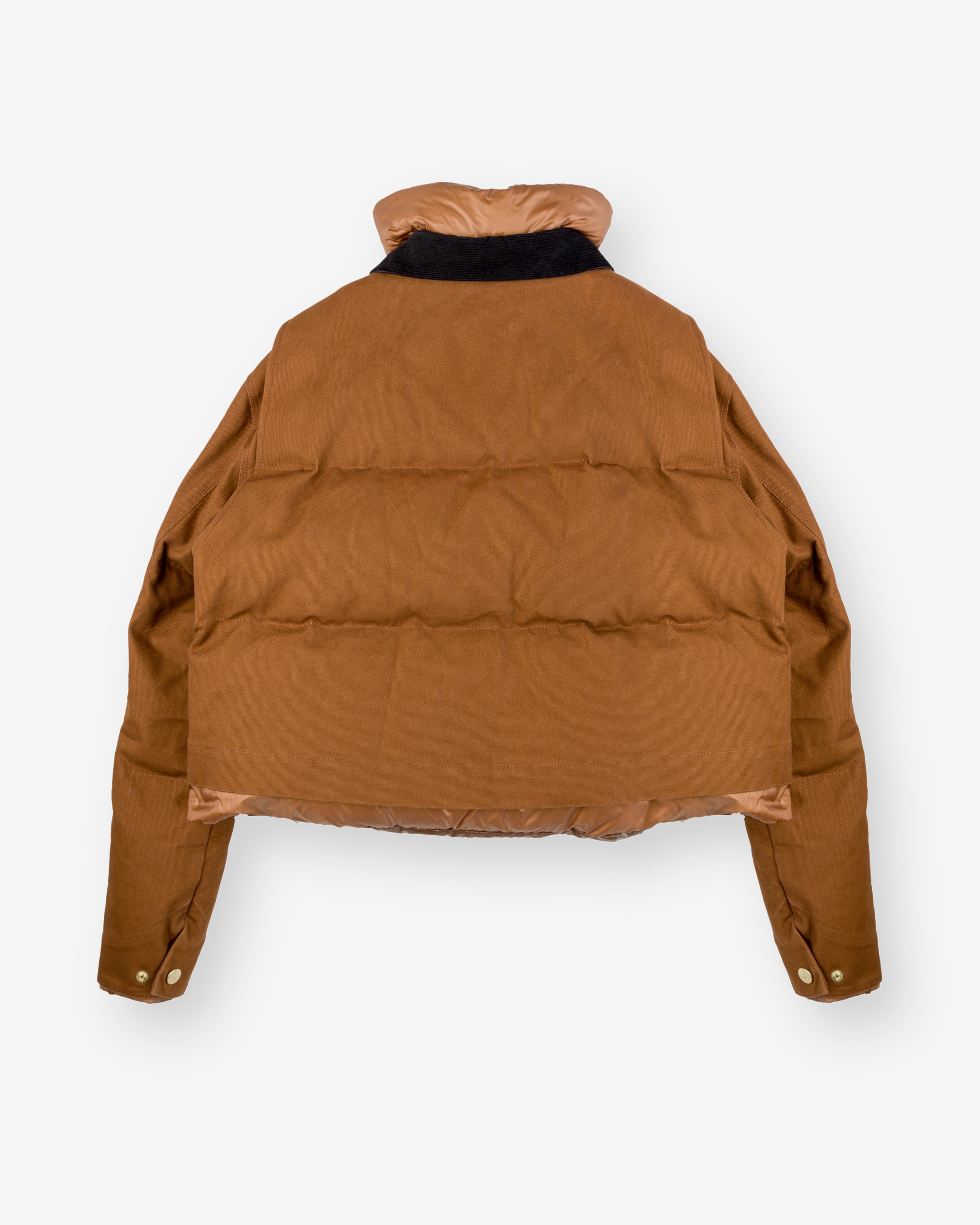 Sacai: Women's Carhartt WIP Canvas Puffer Jacket (Dark Beige