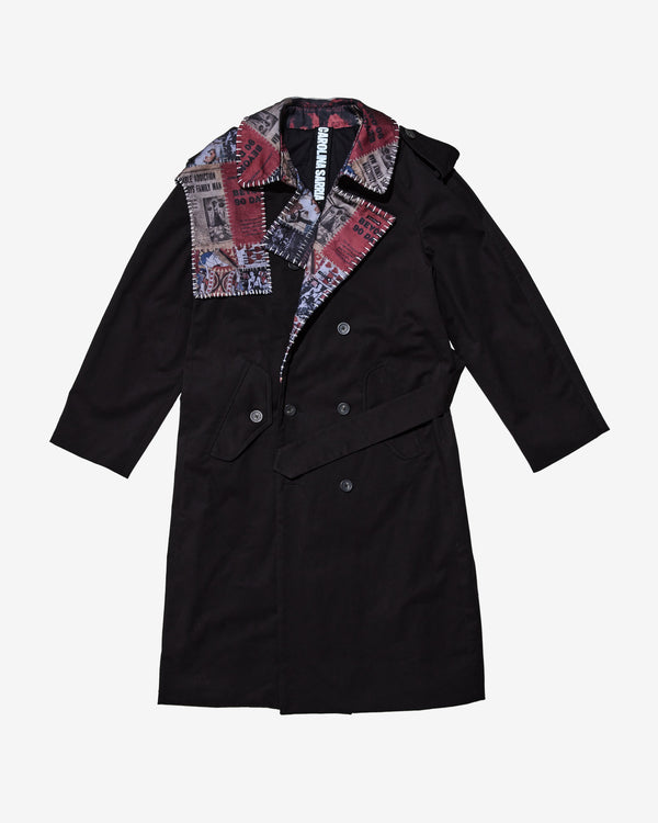 Carolina Sarria - Men's No Future Trench Coat - (Black)