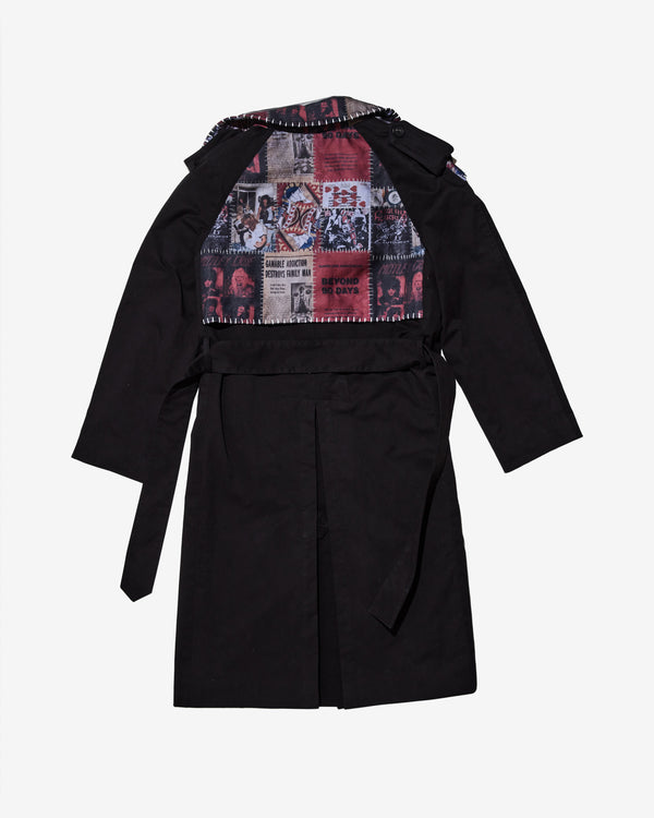 Carolina Sarria - Men's No Future Trench Coat - (Black)