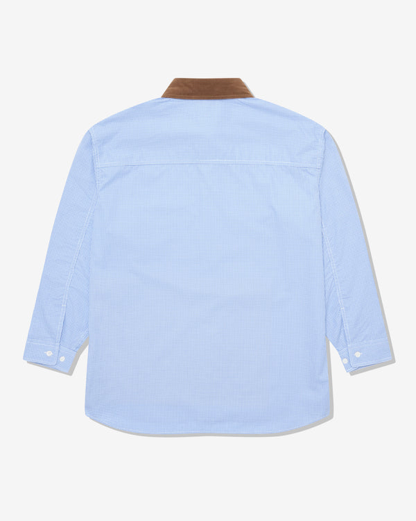 CDG Homme - Men's Contrast Collar Shirt - (Navy/Brown)