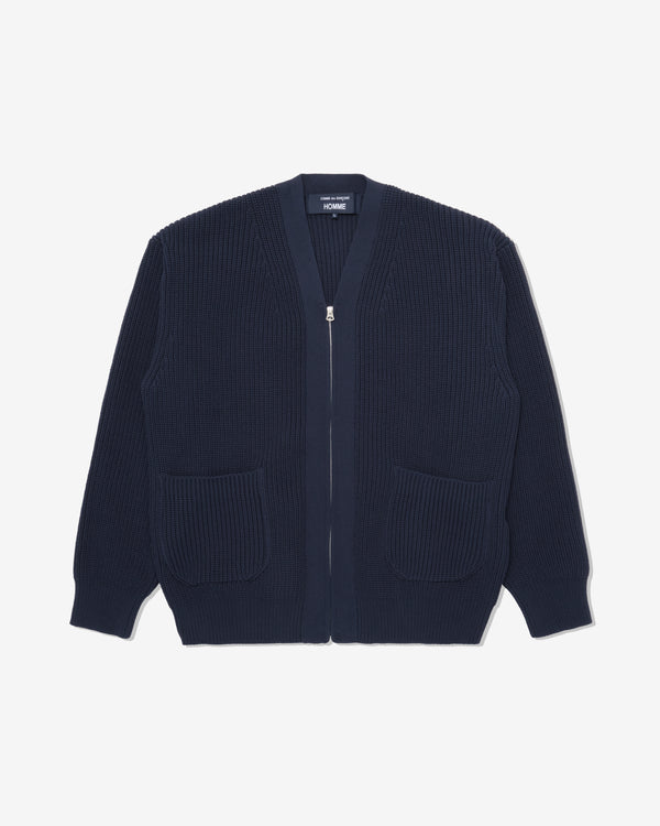 CDG Homme - Men's Zip-Up Cardigan - (Navy)