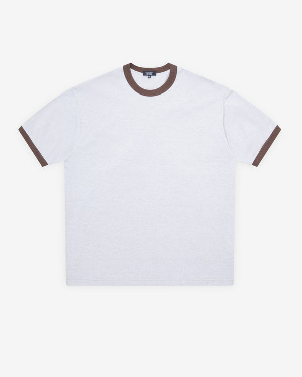 CDG Homme - Men's Ringer T-Shirt - (Light Gray/Brown)