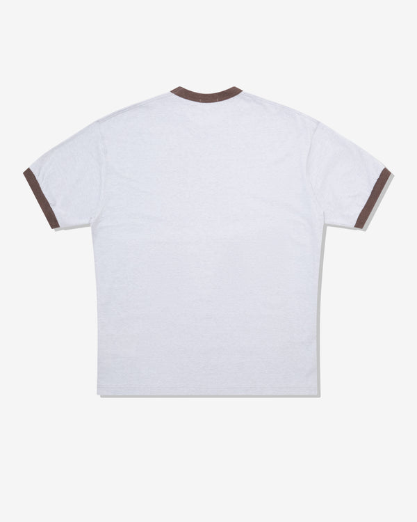 CDG Homme - Men's Ringer T-Shirt - (Light Gray/Brown)