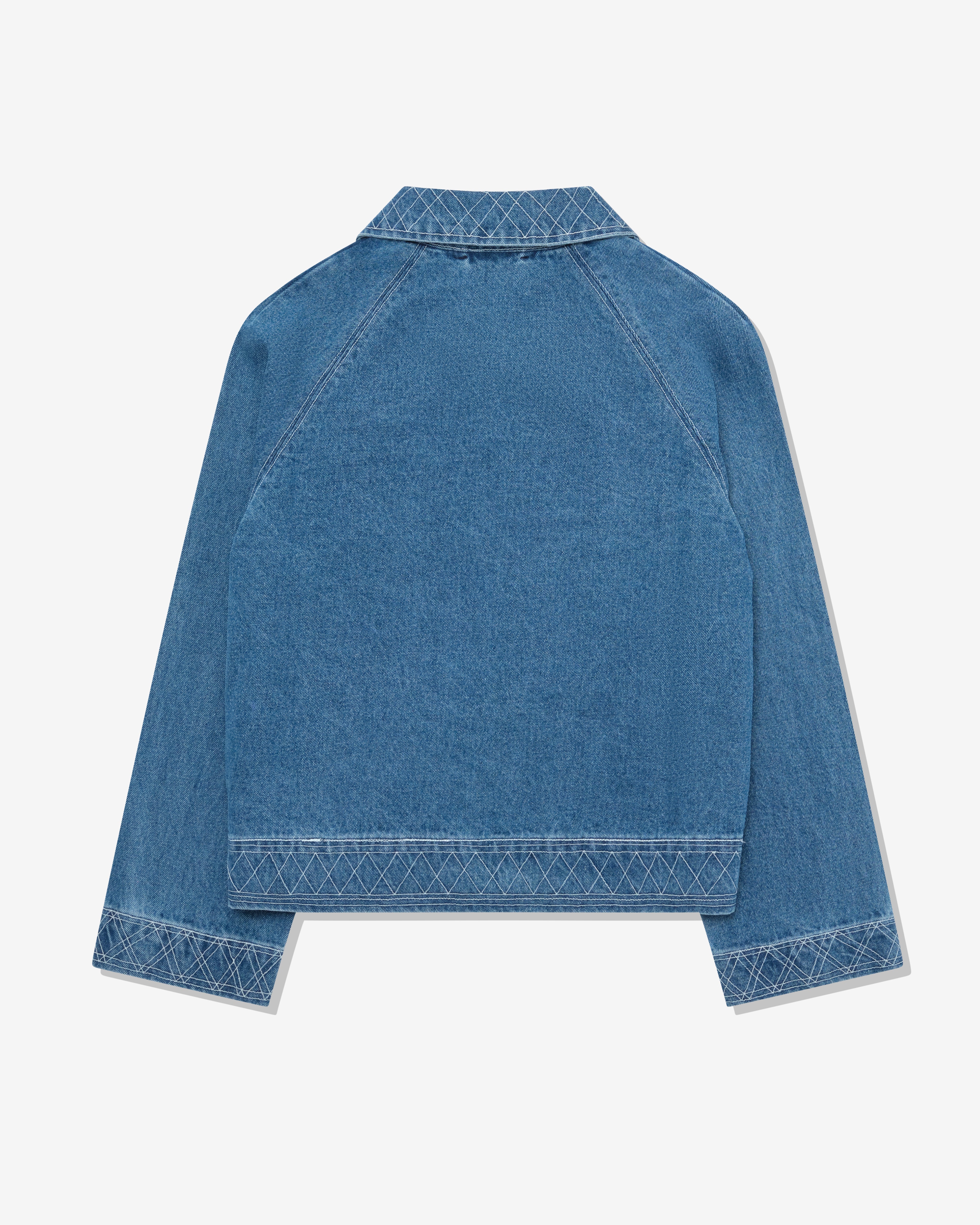 Bode: Men's Embroidered Denim Jacket (Indigo) | DSMNY E-SHOP