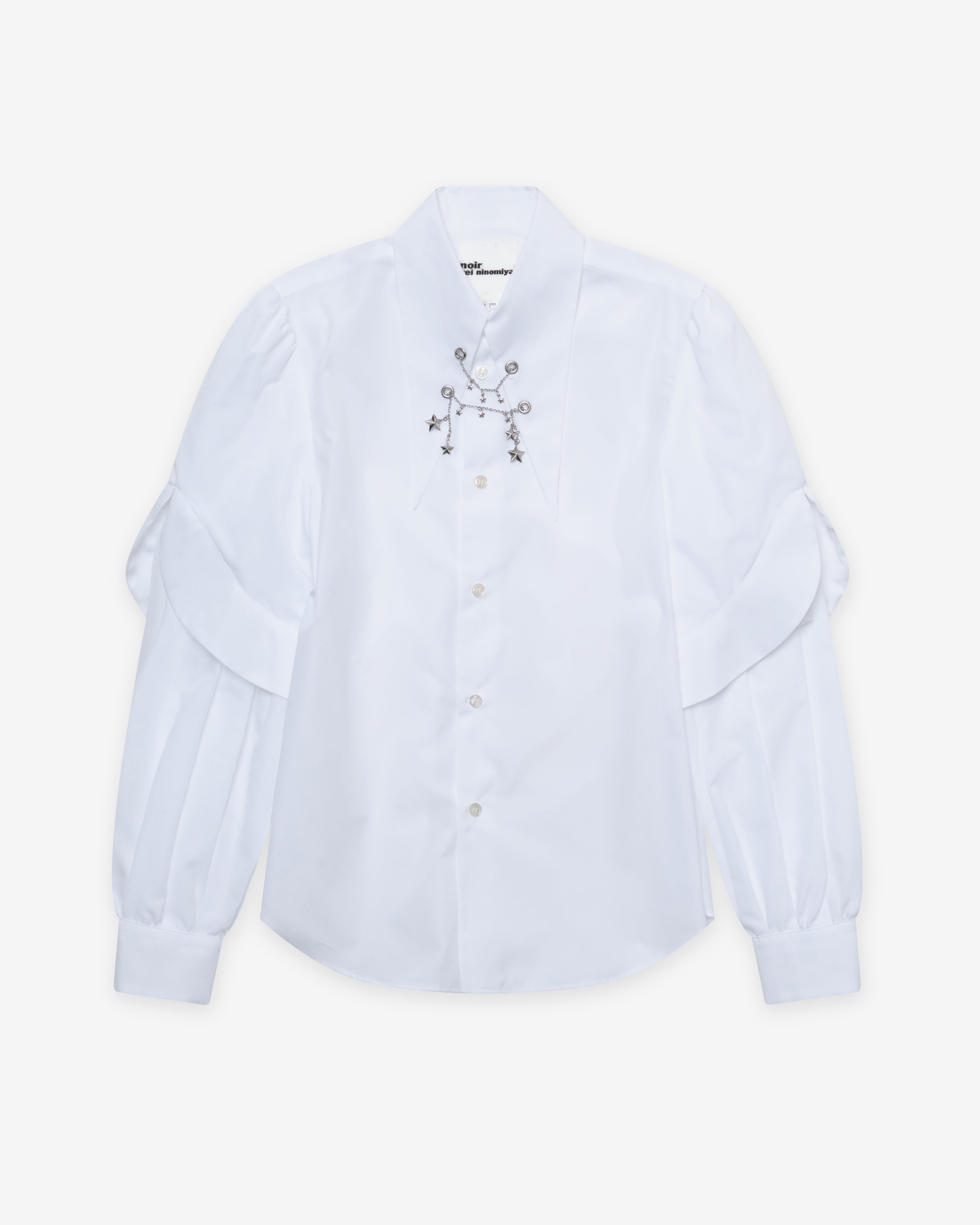 Noir Kei Ninomiya: Women's Star Chain Shirt (White) | DSMNY E-SHOP