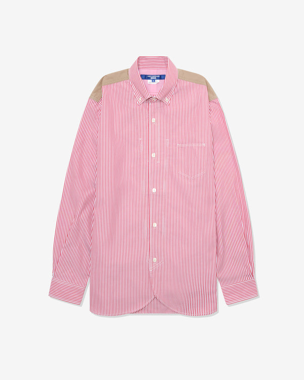 Junya Watanabe Man - Men's Striped Shirt - (White/Red/Beige)