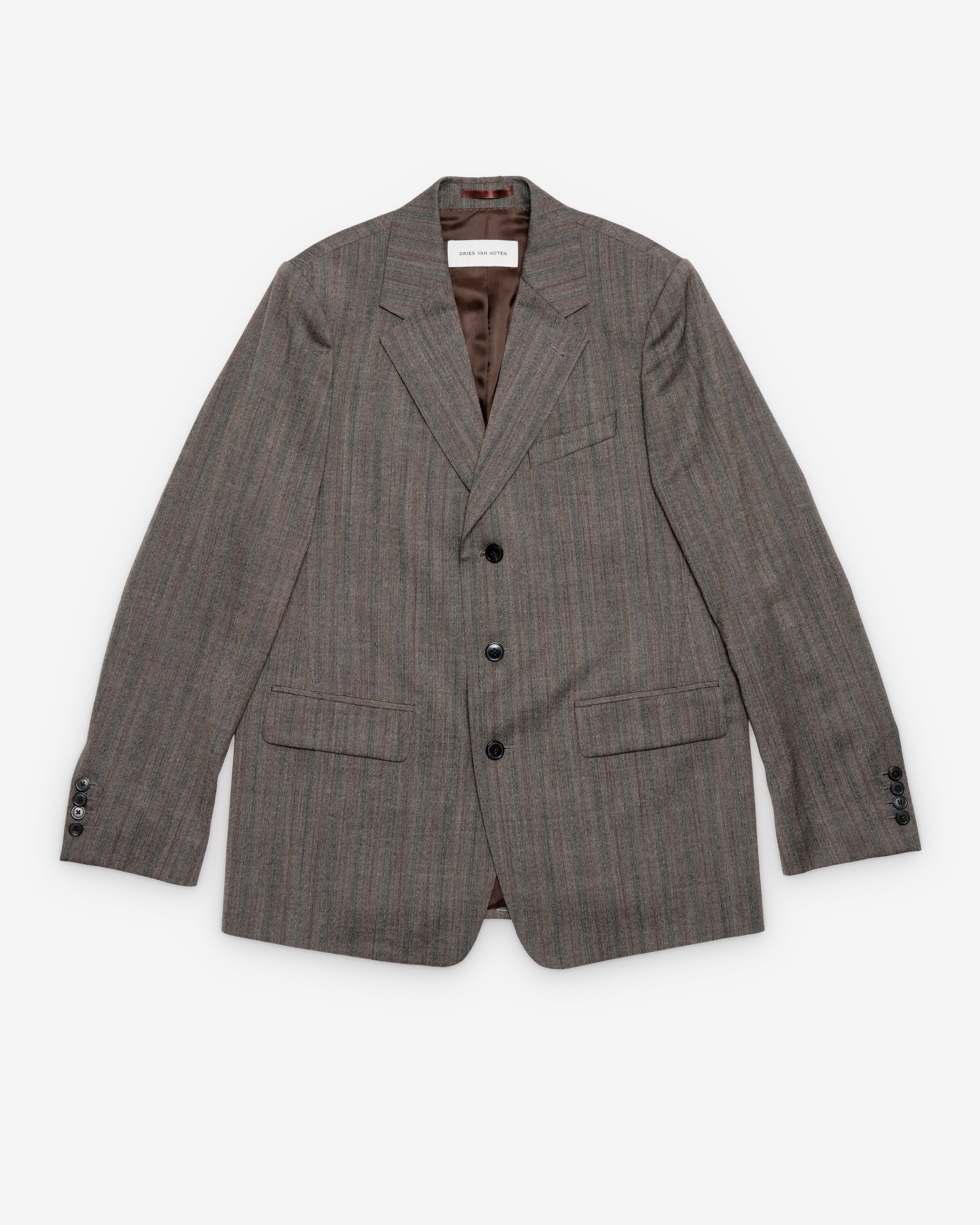 Dries Van Noten: Men's Bufordo Jacket (Grey Melange) | DSMNY E-SHOP