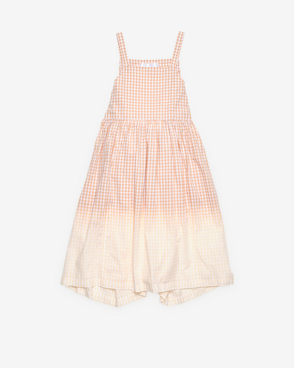 Tao - Women's Gingham Dress - (Beige/White)