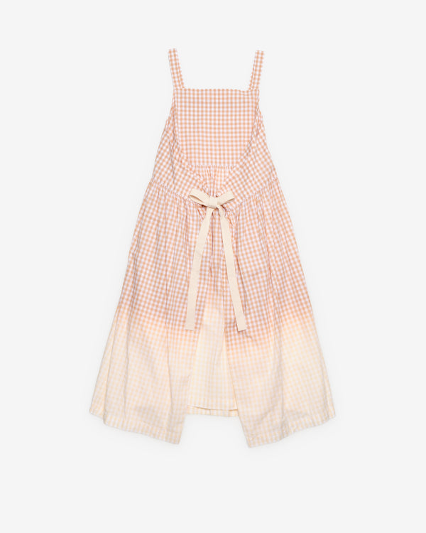 Tao - Women's Gingham Dress - (Beige/White)