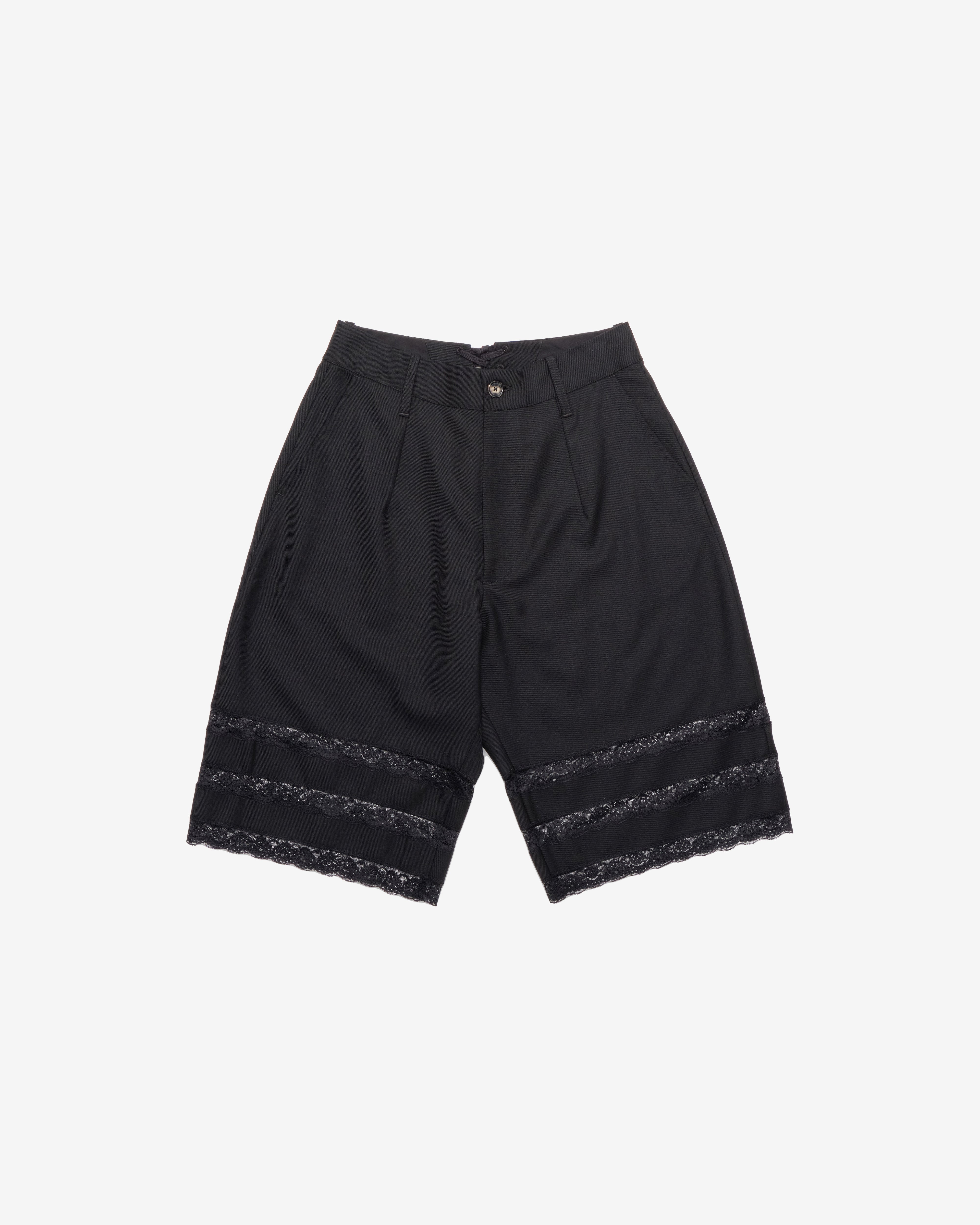 vaquera ショーツ　黒　lace up back shorts Vaquera: Women's Lace Trade Shorts (Black) | DSMNY E-SHOP