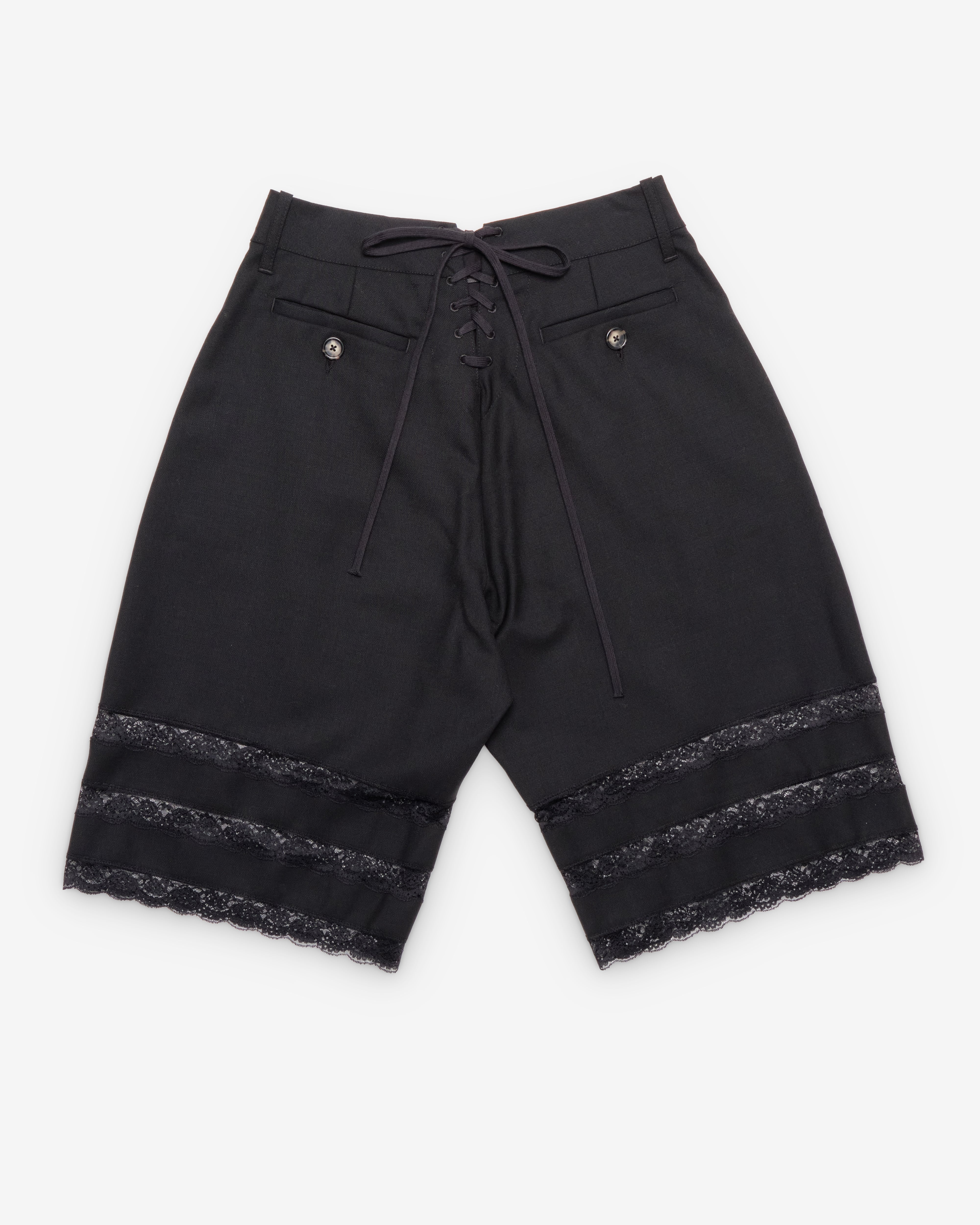 Vaquera: Women's Lace Trade Shorts (Black) | DSMNY E-SHOP