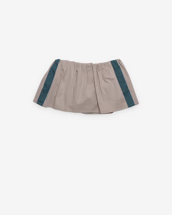 Miu Miu - Women's Washed Twill Mini Skirt - (Khaki/Green)
