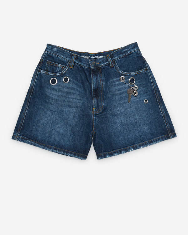 Marc Jacobs - Women's Grommet Denim Shorts - (Medium Wash)
