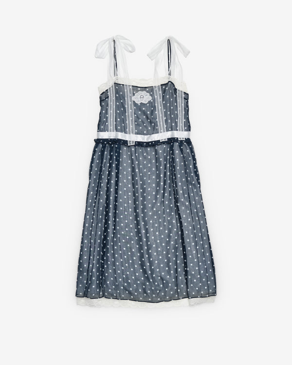 Marc Jacobs - Women's Ribbon Strap Chiffon Dress - (Navy/Multi)