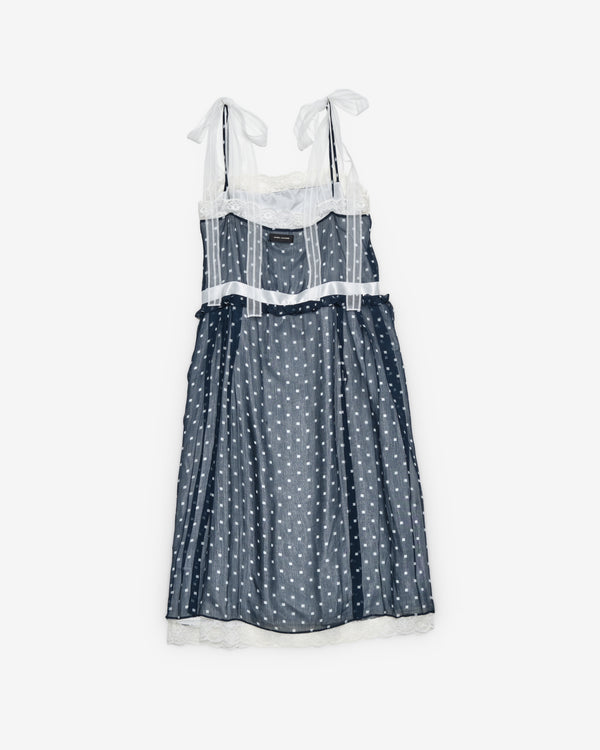 Marc Jacobs - Women's Ribbon Strap Chiffon Dress - (Navy/Multi)