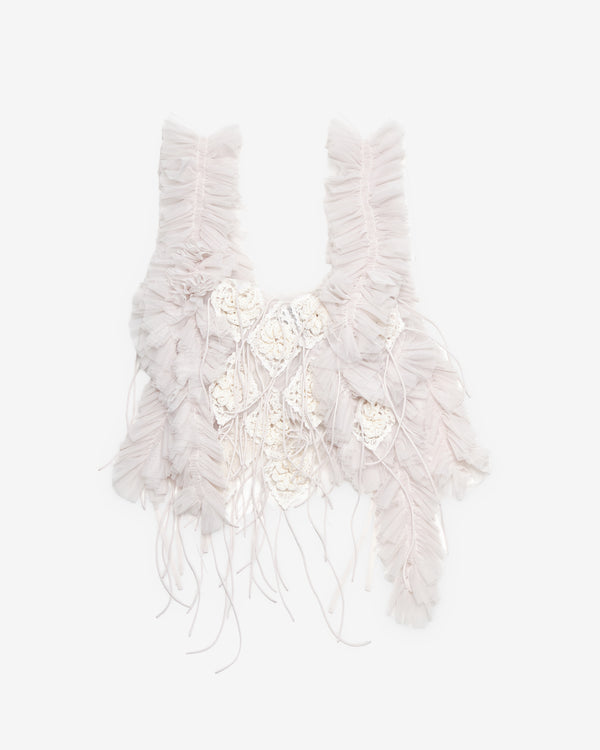 Pauline Dujancourt - Women's Diamond Textile Bird Top - (White)