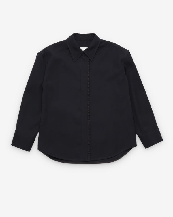 Jil Sander - Women's Ruffled Placket Shirt - (Navy)